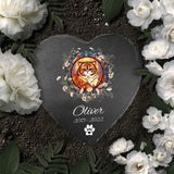 Love You - Personalized Dog Heart Shaped Stone
