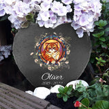 Love You - Personalized Dog Heart Shaped Stone
