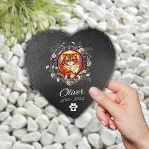 Love You - Personalized Dog Heart Shaped Stone