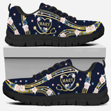 Nurse Proud Heart Stethoscope Blue Roses - Personalized Nurse Sneakers