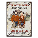 Life Is Better At The Barn With You - Personalized Horse Rectangle Metal Sign