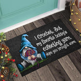 I Crochet Coir Pattern Print Doormat