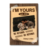 I'm Yours - Personalized Couple Canvas And Poster