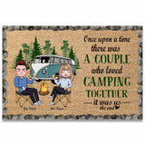 Once Upon A Time There Was A Couple - Personalized Camping Doormat
