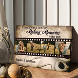 I Never Want To Stop Making Memories With You - Personalized Couple Canvas And Poster