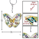 Mom Butterfly - Personalized Mother Transparent Transparent Keychain