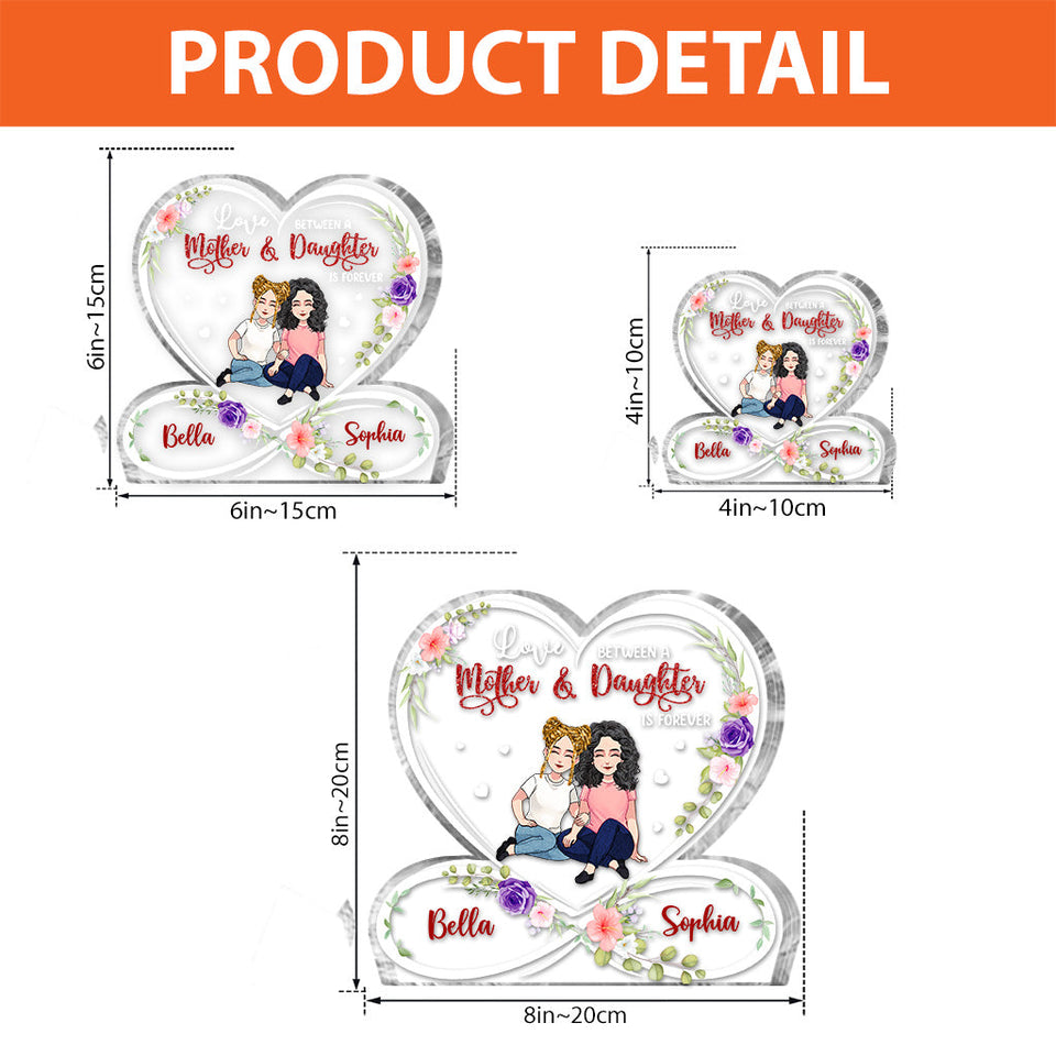 A Love Between A Mother - Personalized Mother's Day Mother Custom Shaped Acrylic Plaque