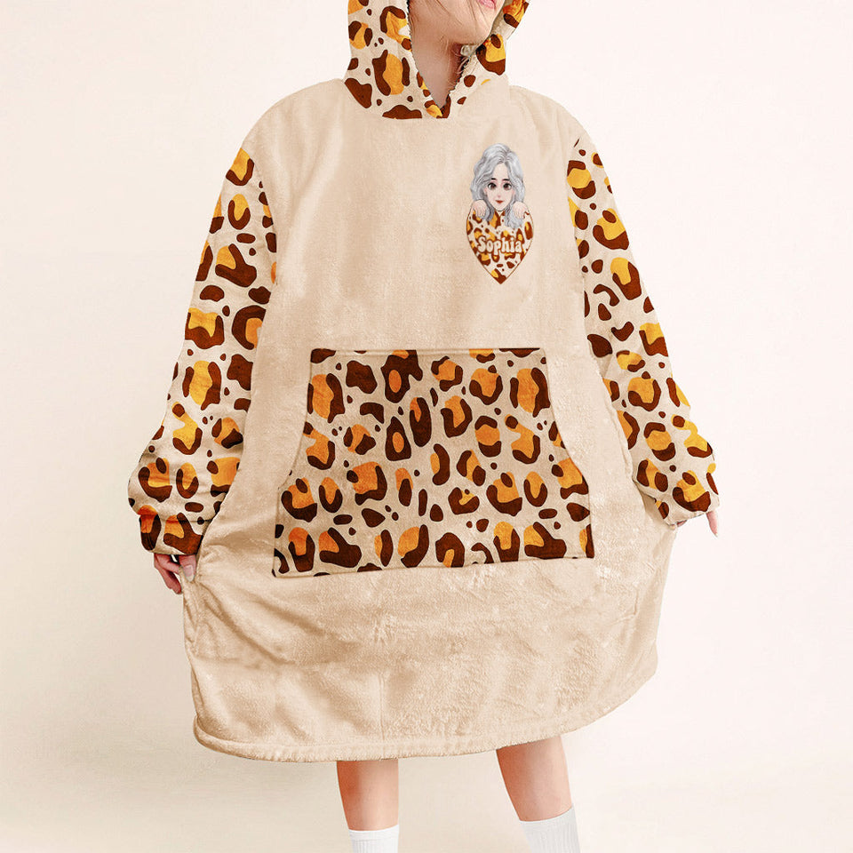 Grandma Grandma Grandma - Personalized Mother's Day Grandma Blanket Hoodie