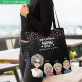 Important Nana Stuff - Personalized Mother's Day Grandma Tote Bag