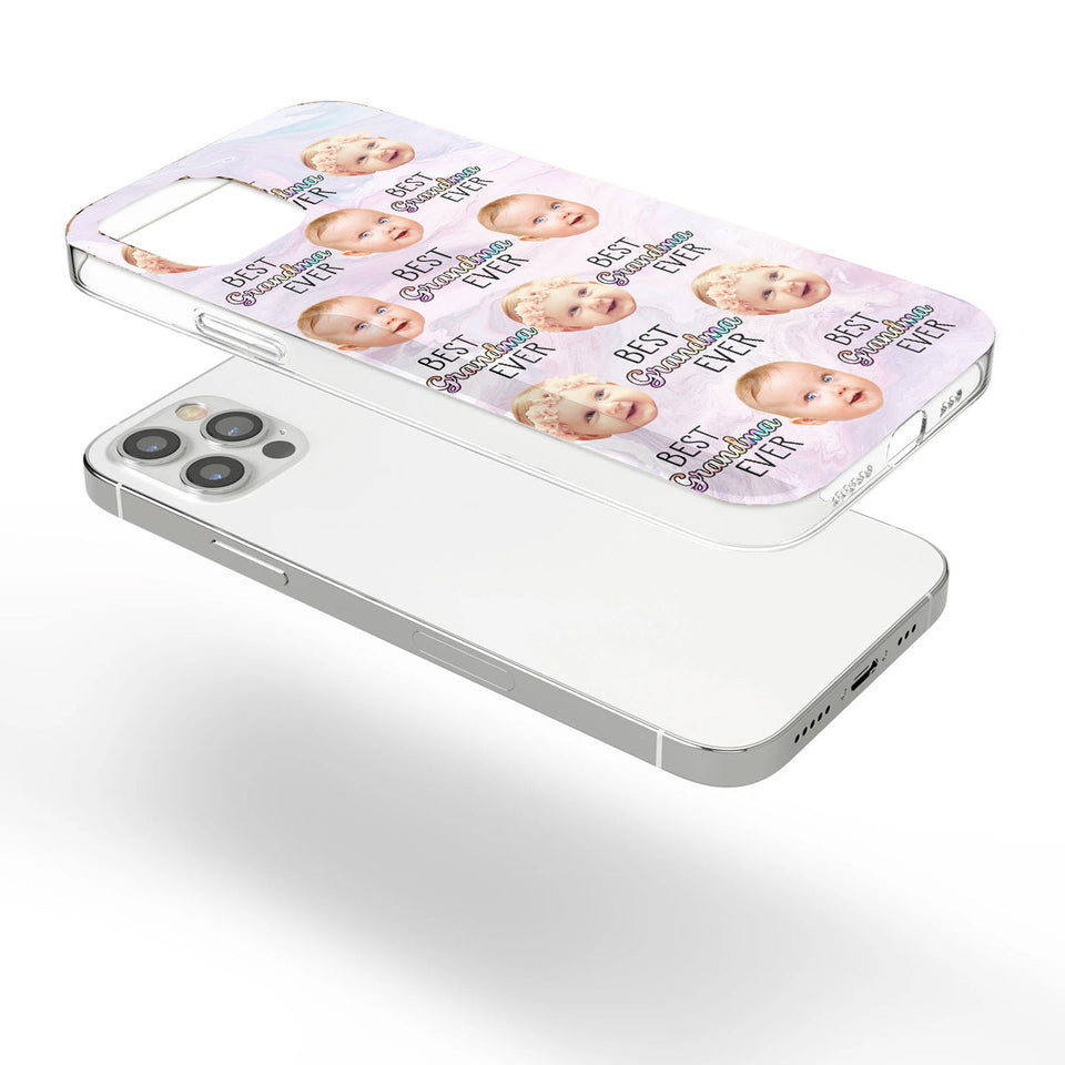 Best Grandma Mom Ever - Gift for grandma, mom, grandma, aunt - Personalized Clear Phone Case
