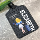 Vacation Mode On - Travelling gift for mom, daughter, granddaughter, wife, girlfriend, friend - Personalized Leather Luggage Tag