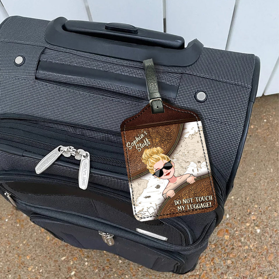 Find Joy In The Journey - Personalized Travelling Leather Luggage Tag
