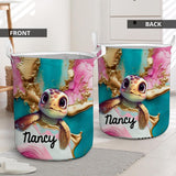 Salty Lil' Beach - Personalized Turtle Storage Basket