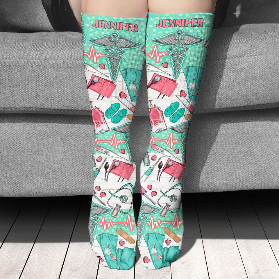 Nurse Life - Personalized Nurse Socks