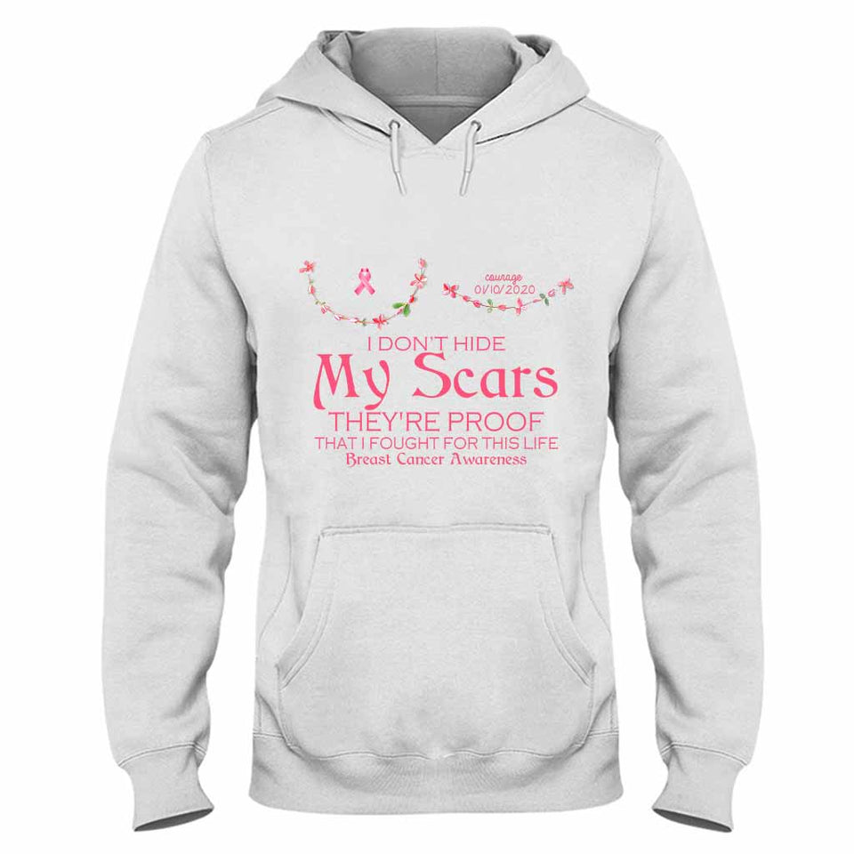 Breast Cancer Awareness Scars - Personalized T-shirt and Hoodie