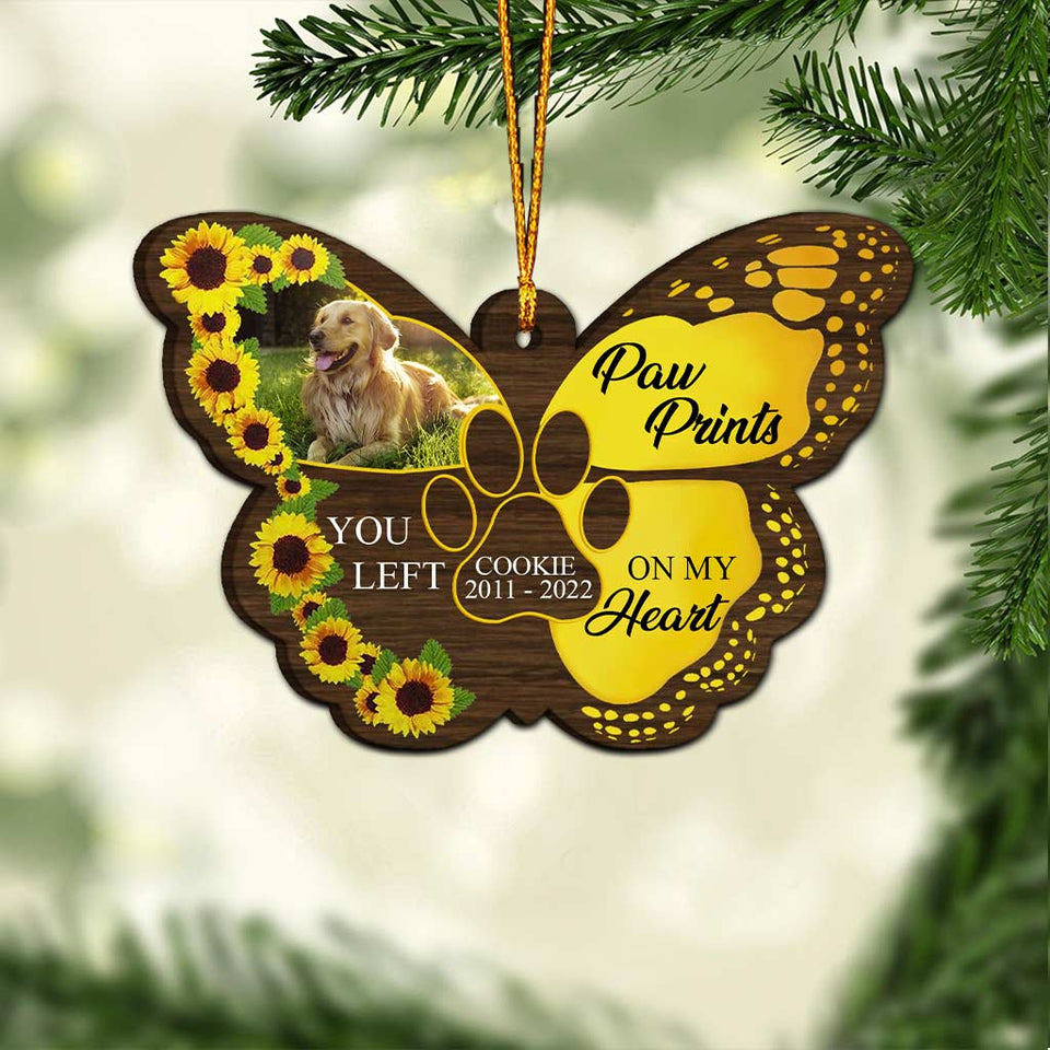 Once By My Side - Personalized Christmas Dog Ornament (Printed On Both Sides)