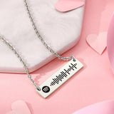 Personalized Bar Spotify Code Engraved Name Charm