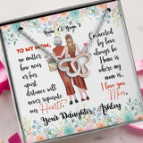 Mother And Daughter - Personalized Mother Two Hearts Necklace
