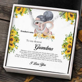 Distance Never Seperates Two Hearts That Really Care - Personalized Mother's Day Grandma Two Hearts Necklace