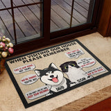 Remember When Visiting Our House - Personalized Dog Doormat