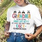 No Matter How Hard Life Gets - Personalized Mother's Day Grandma T-shirt and Hoodie