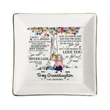 To My Granddaughter - Personalized Mother's Day Grandma Jewelry Dish