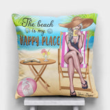 Beach Lovin' Girl - Personalized Sea Lover Throw Pillow