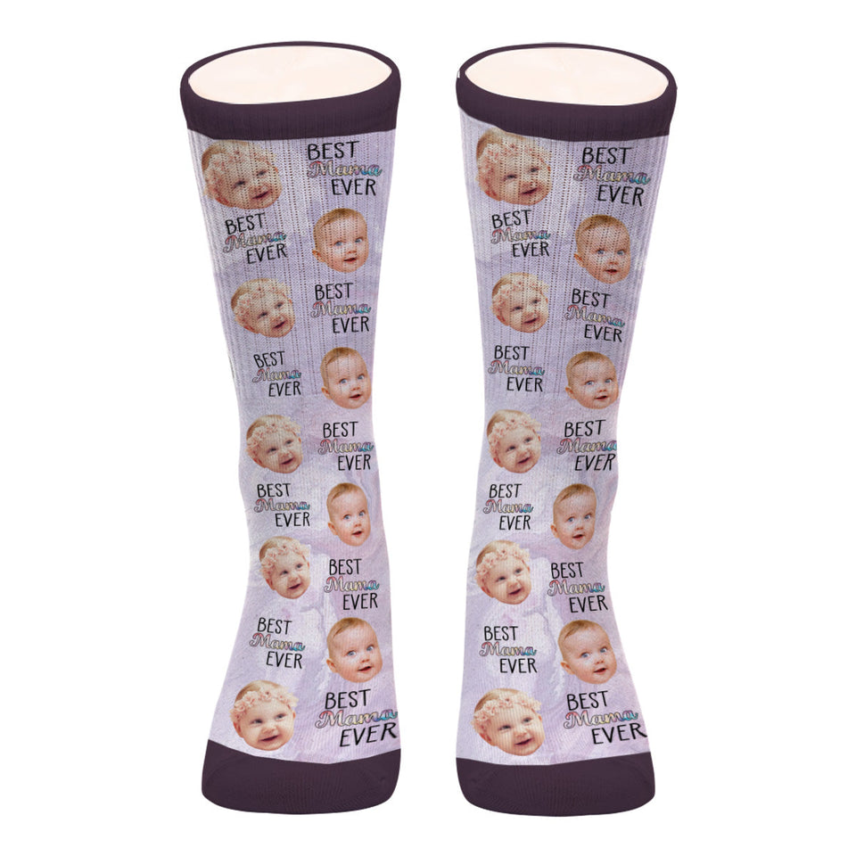 Best Grandma Mom Ever - Gift for mom, mom, grandma, aunt - Personalized Socks