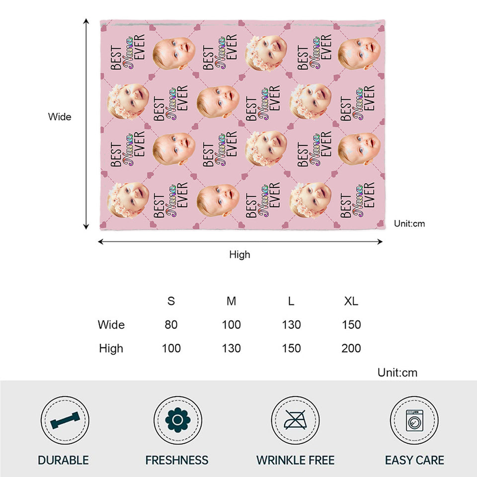 Best Grandma Mom Ever - Gift for grandma, mom, grandma - Personalized Blanket