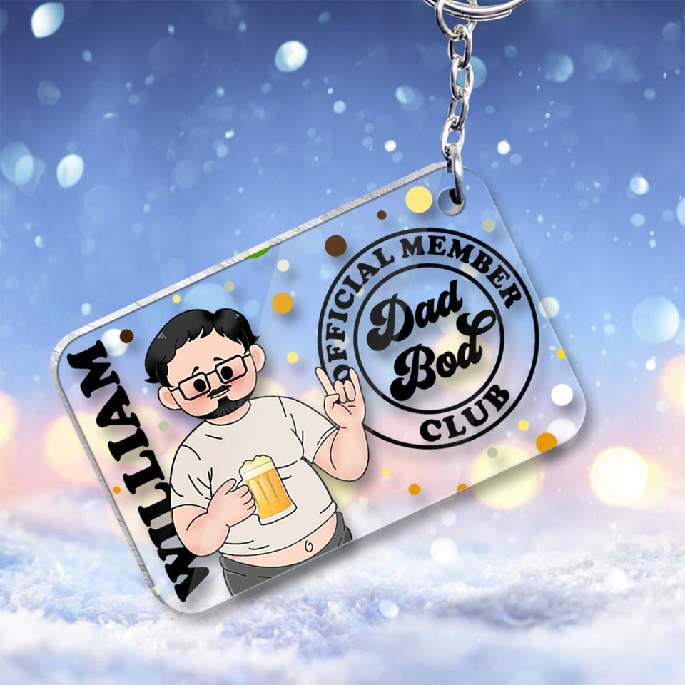 Official Member - Personalized Father Transparent Keychain