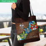Peeking Cats Personalized Tote Bag