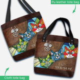 Peeking Cats Personalized Tote Bag