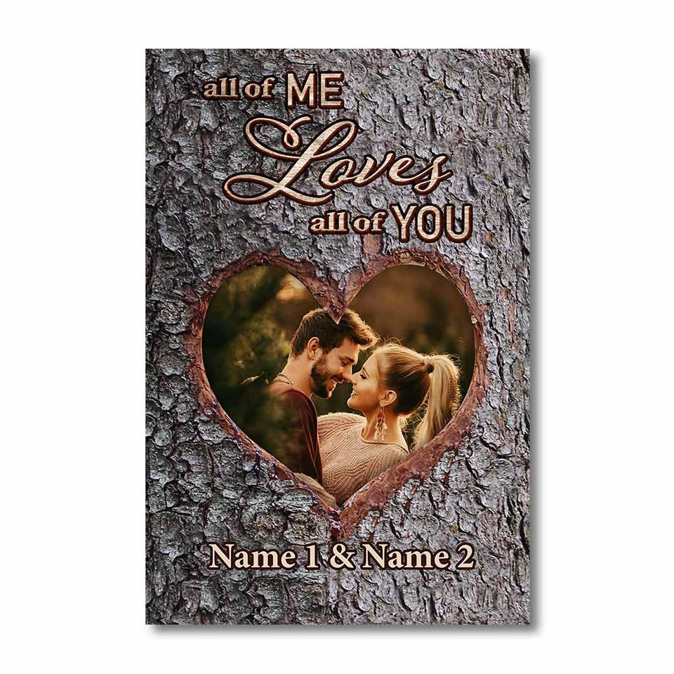 All Of Me Loves All Of You - Personalized Couple Poster