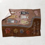 Life Is Better With My Dogs - Personalized Dog Blanket