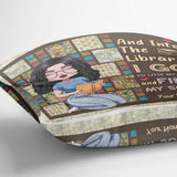 And Into The Library I Go To Lose My Mind And Find My Soul - Personalized Book Throw Pillow
