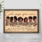 God Says You Are  - African American Poster 062021