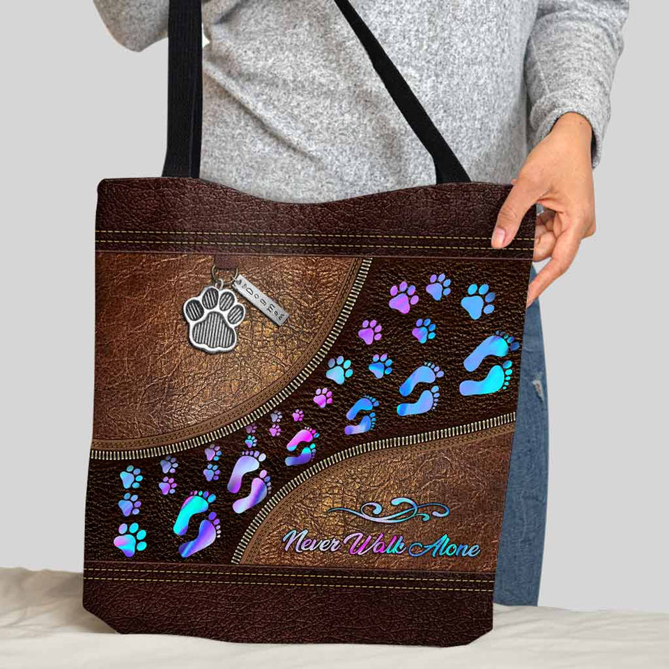 Never Walk Alone - Dog Tote Bag 062021