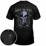 Blue Line Skull - Police Officer T-shirt And Hoodie 0621