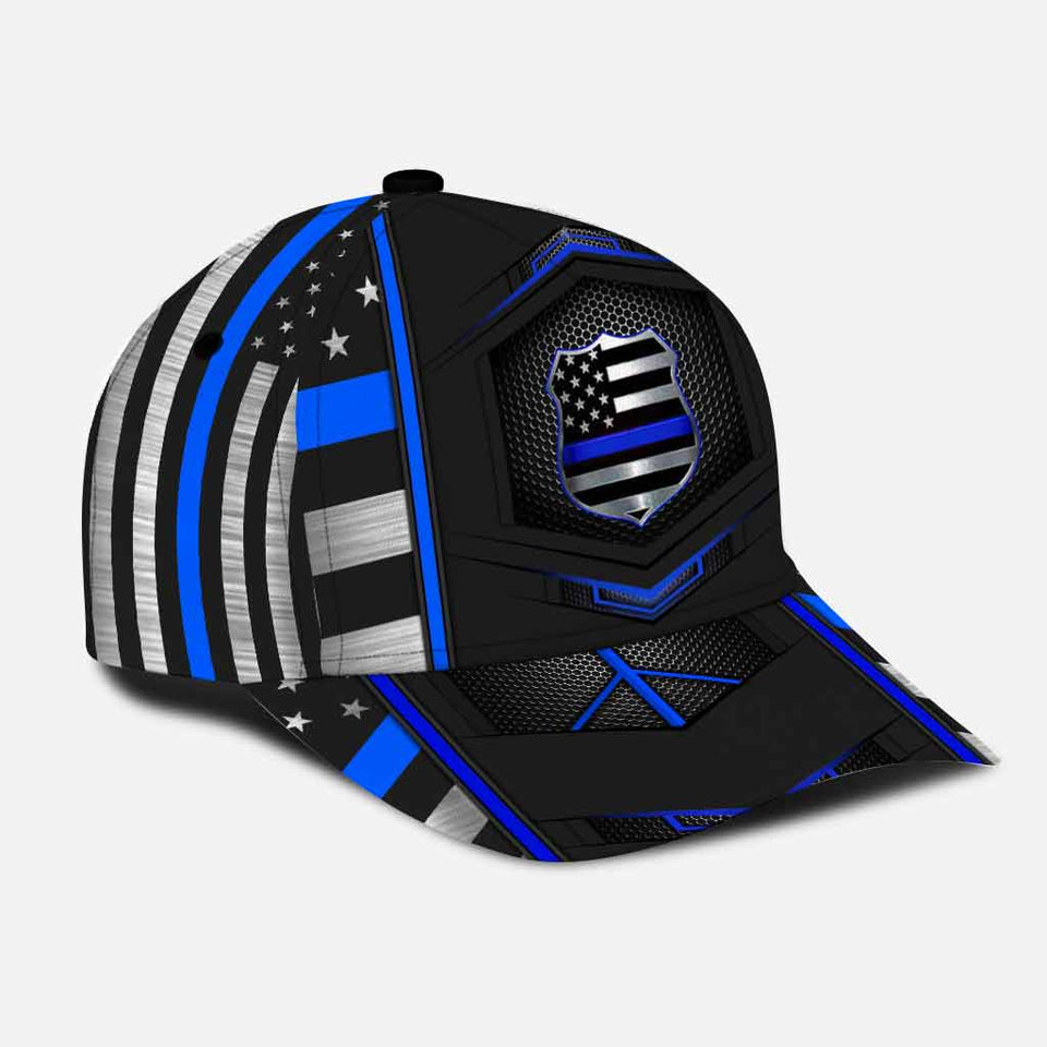 Blue Line - Police Officer Classic Cap With Printed Vent Holes 062021