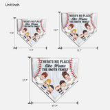 There's No Place Like Home - Personalized Baseball Wood Sign