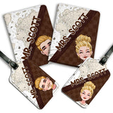 Mr And Mrs - Personalized Couple Leather Luggage Tag & Passport Holder