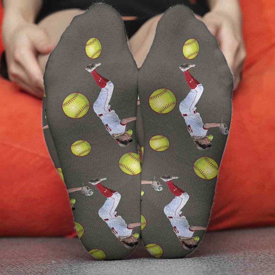 Lucky Game Day Socks - Personalized Softball Socks