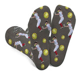 Lucky Game Day Socks - Personalized Softball Socks