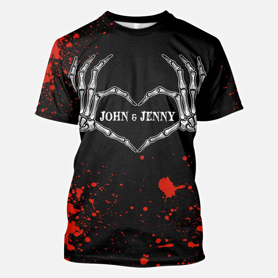 Till Your Unsolvable Murder Do Us Part - Personalized Halloween Couple All Over T-shirt and Hoodie