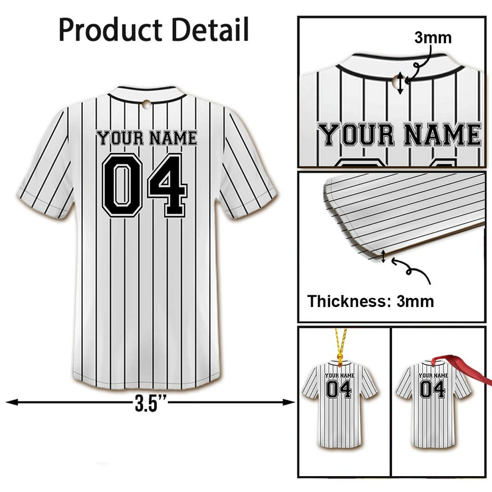 Baseball Lovers - Personalized Christmas Ornament (Printed On Both Sides)