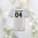 Baseball Lovers - Personalized Christmas Ornament (Printed On Both Sides)