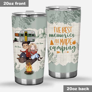 The Best Memories Are Made Camping - Personalized Couple Tumbler