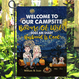 Welcome To Our Campsite - Personalized Couple Camping Garden Flag