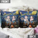 You Me And The Campfire - Personalized Couple Camping Throw Pillow