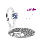 I Love You In Every Languages - Personalized Couple S925 Silver Projection Ring